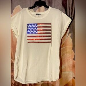 USA 🇺🇸 flag light knit sweater size 1X